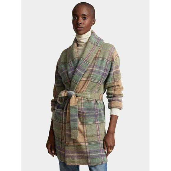 Polo Ralph Lauren Wool Shawl Collar Coatigan Womens Size XL Sweater Coat Pockets - Picture 12 of 12